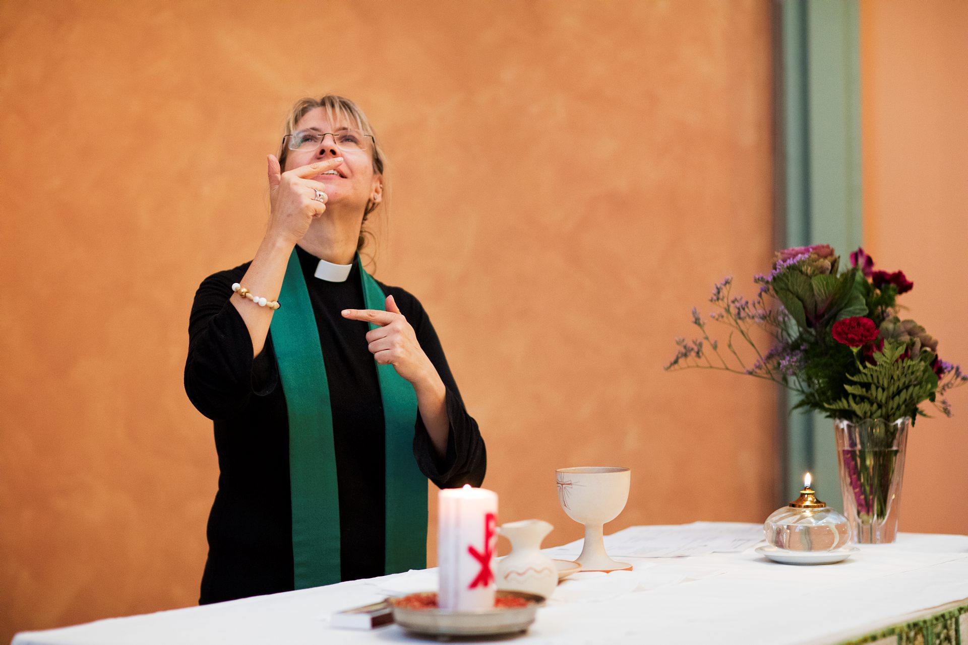 Kristina Åkerman, teckenspråkspräst i Uppsala