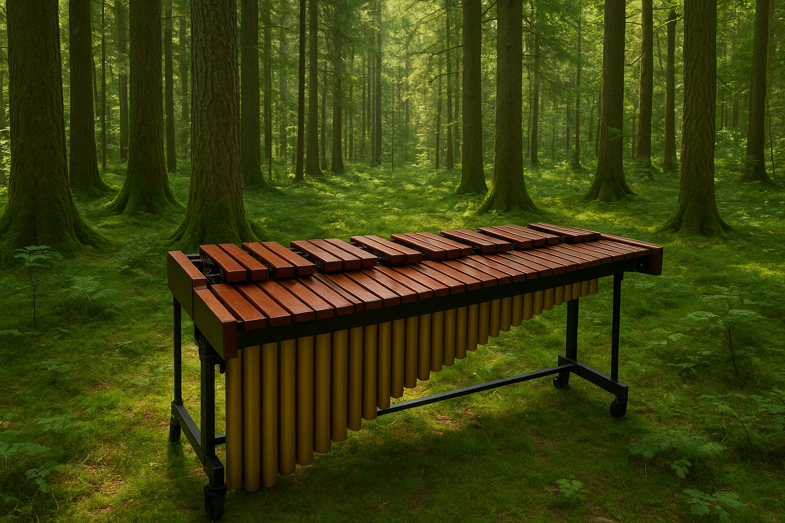 Marimba i skog.