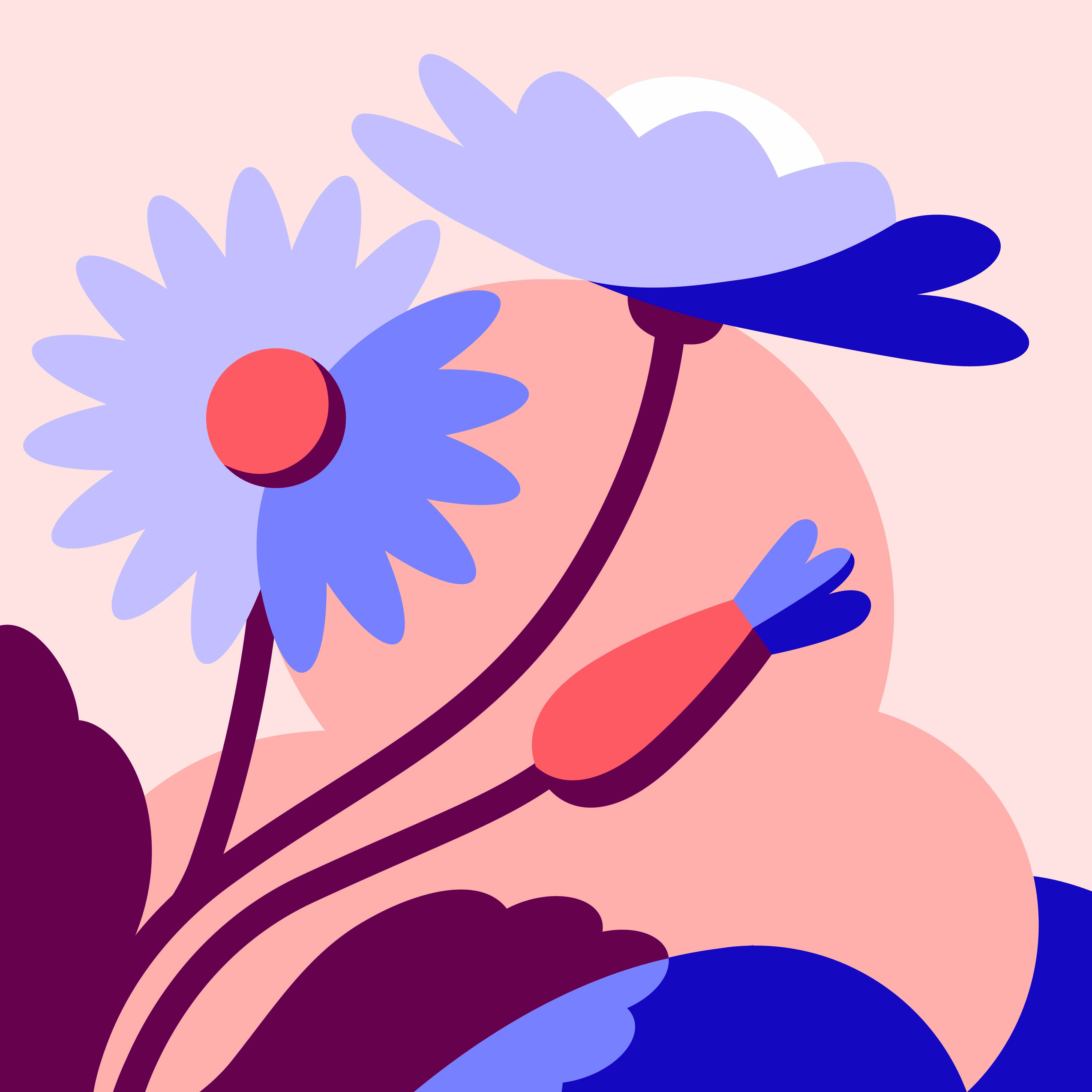 Illustrerad blomma