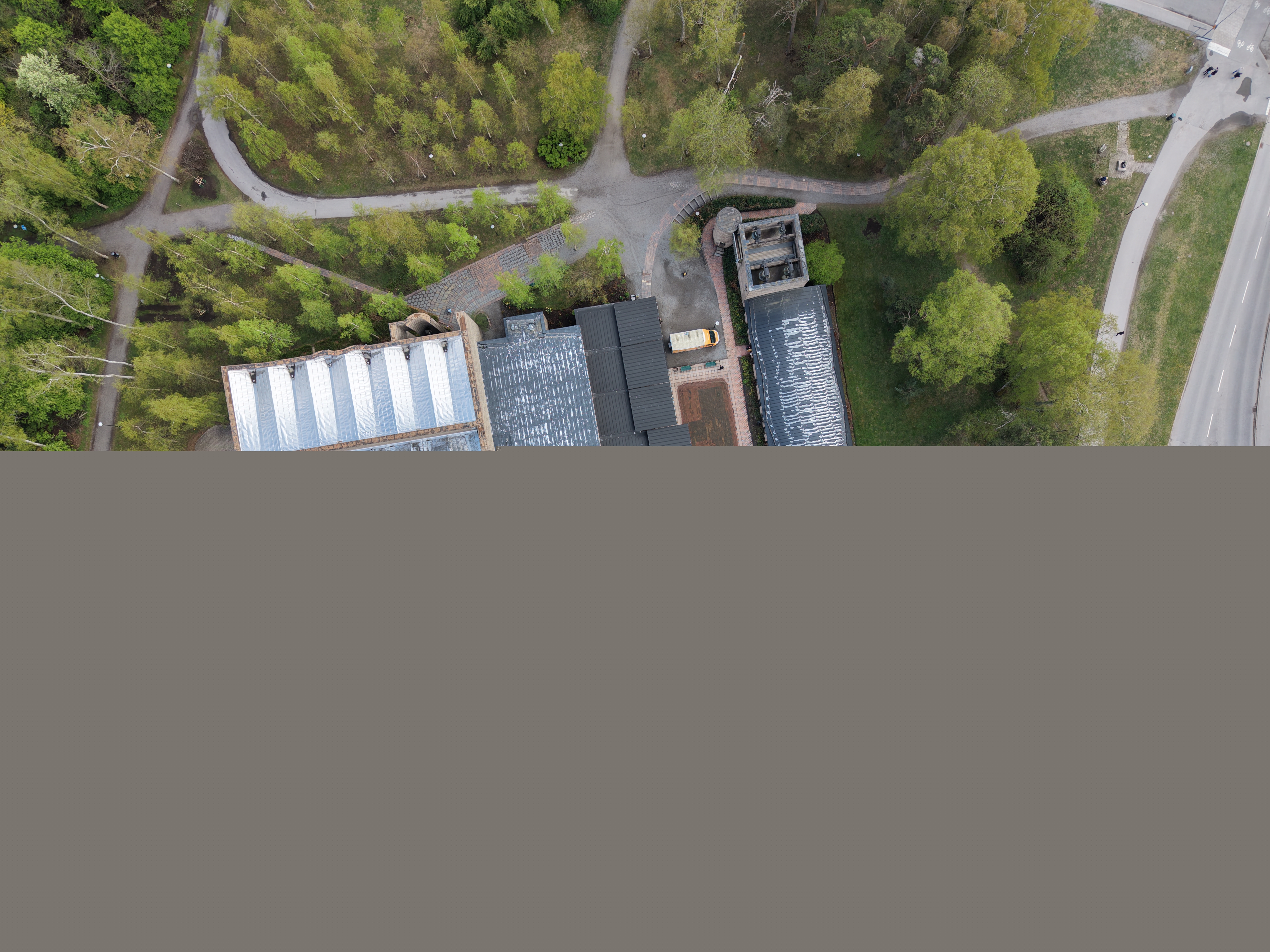 Bild på Markuskyrkans tak uppifrån