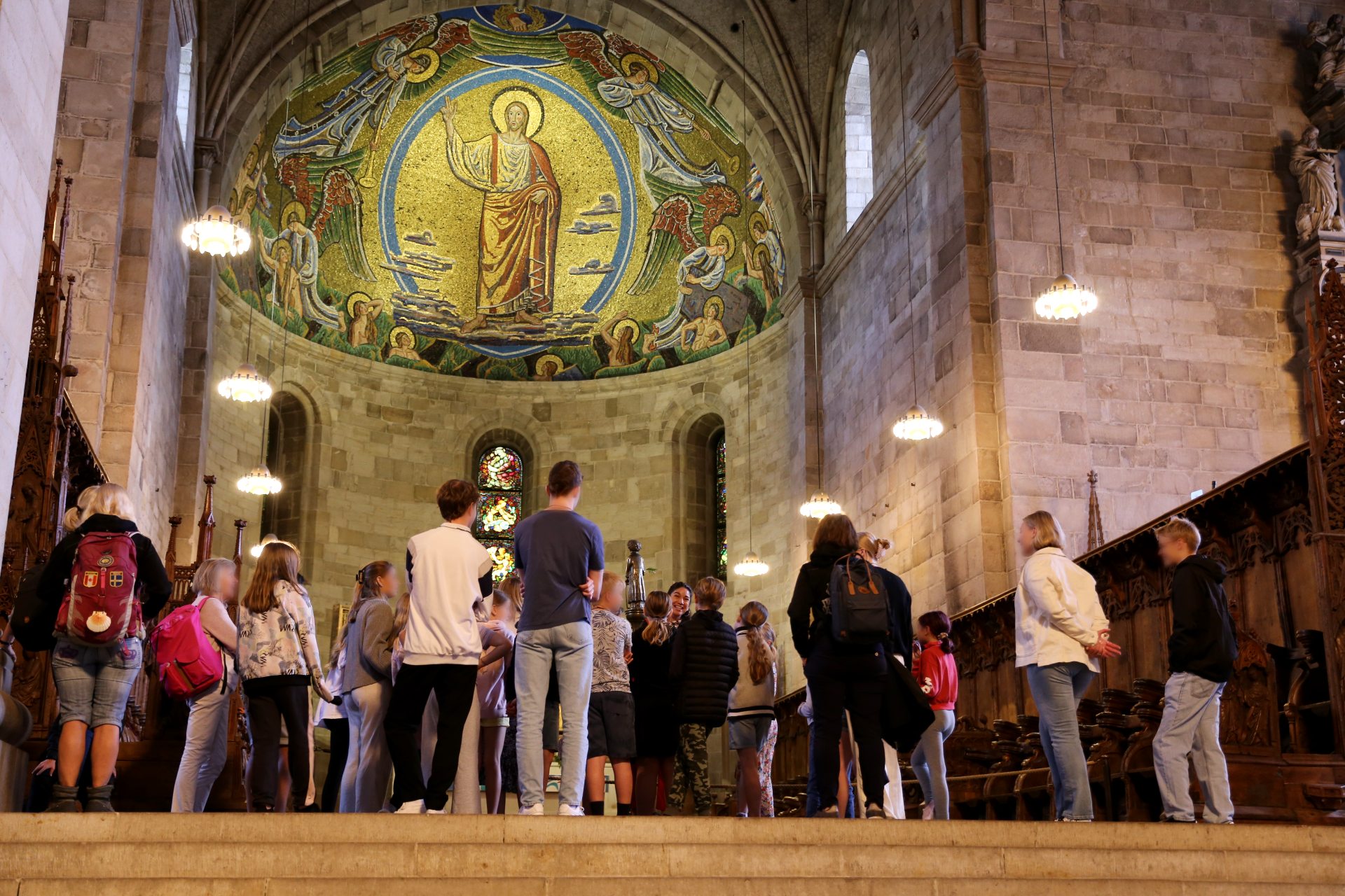 Guidning i Lunds domkyrka av guide Melissa