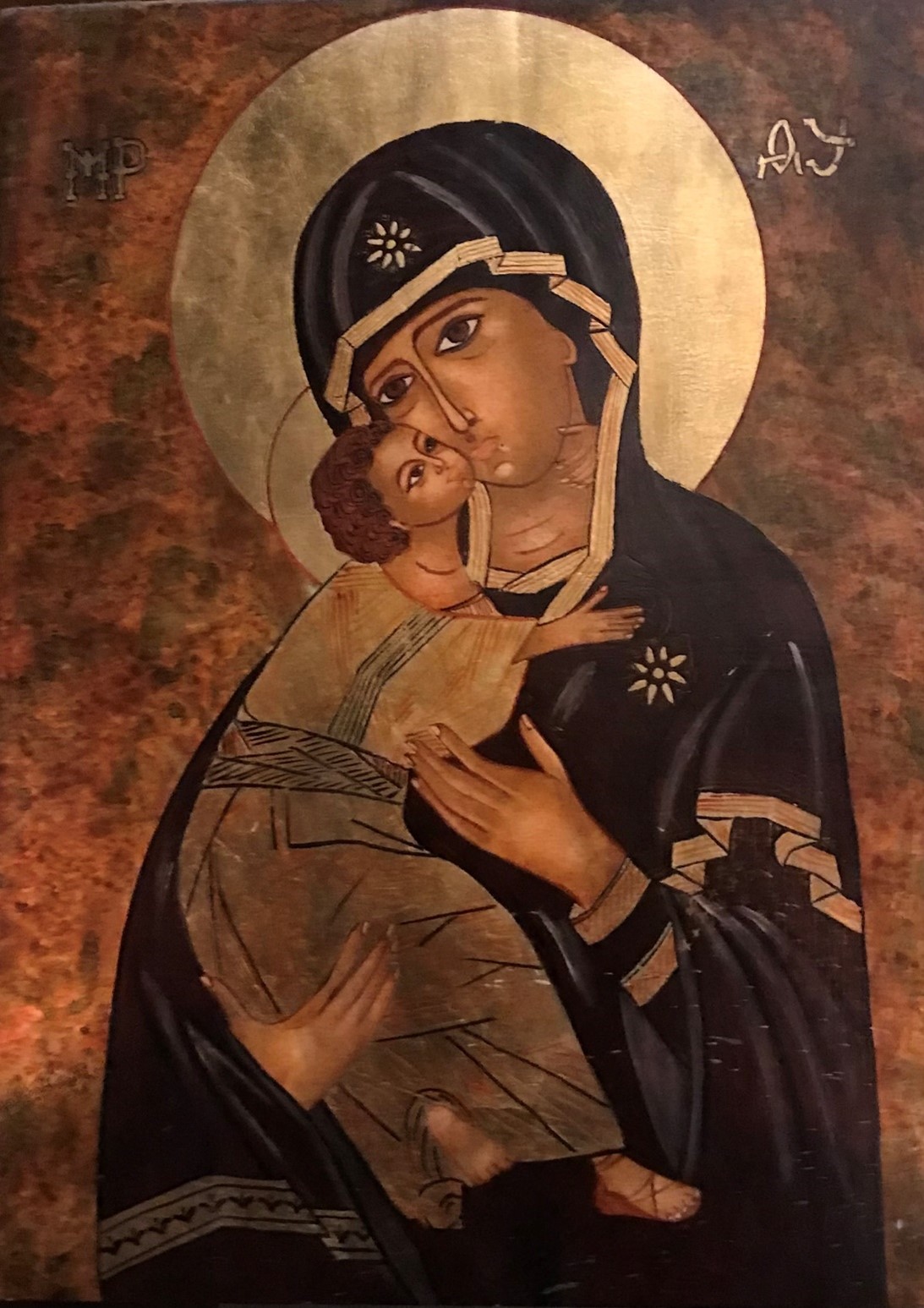 Ikon på Maria med Jesus i famnen