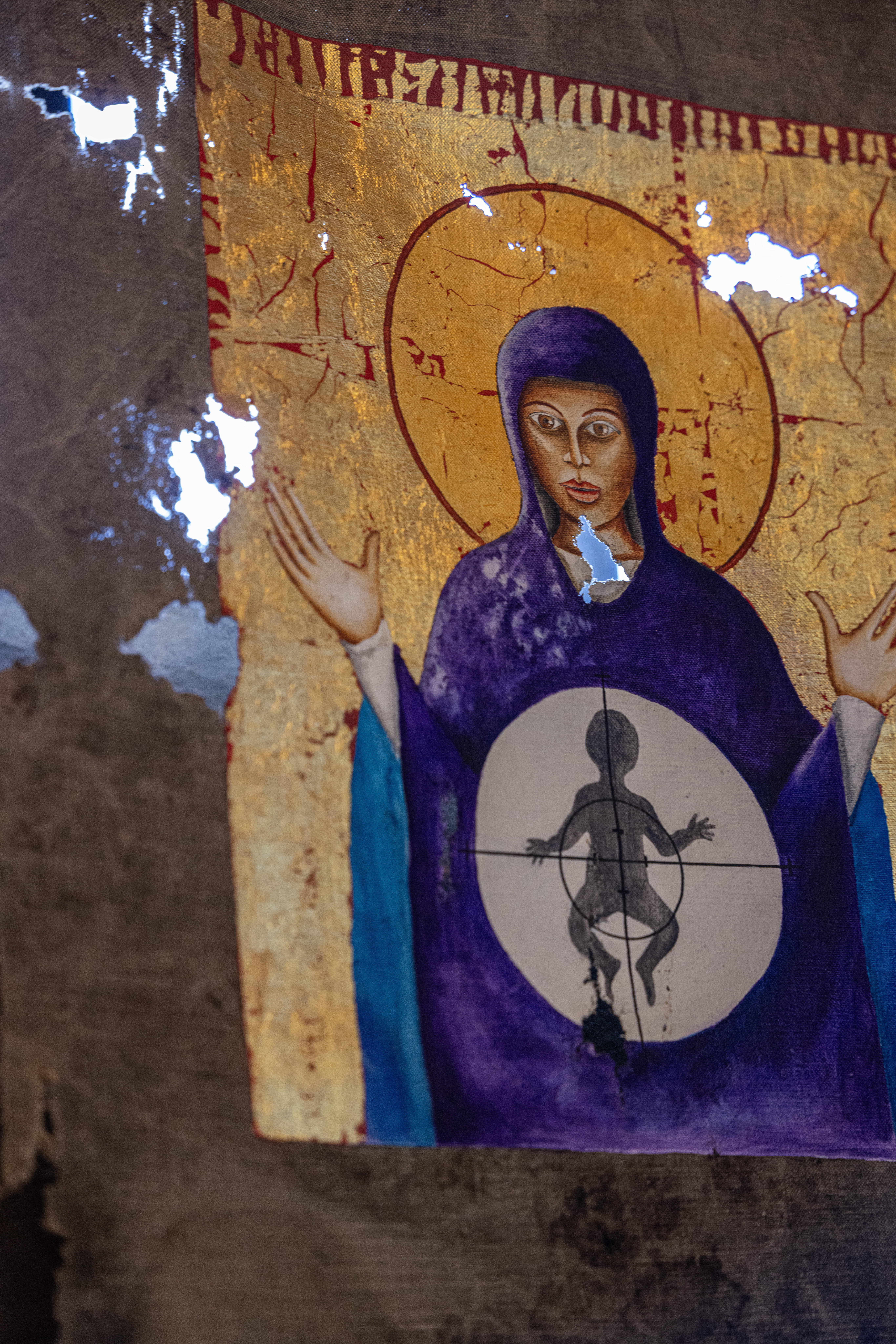 Foto på Mats Hermanssons ikon-målning i Fors kyrka