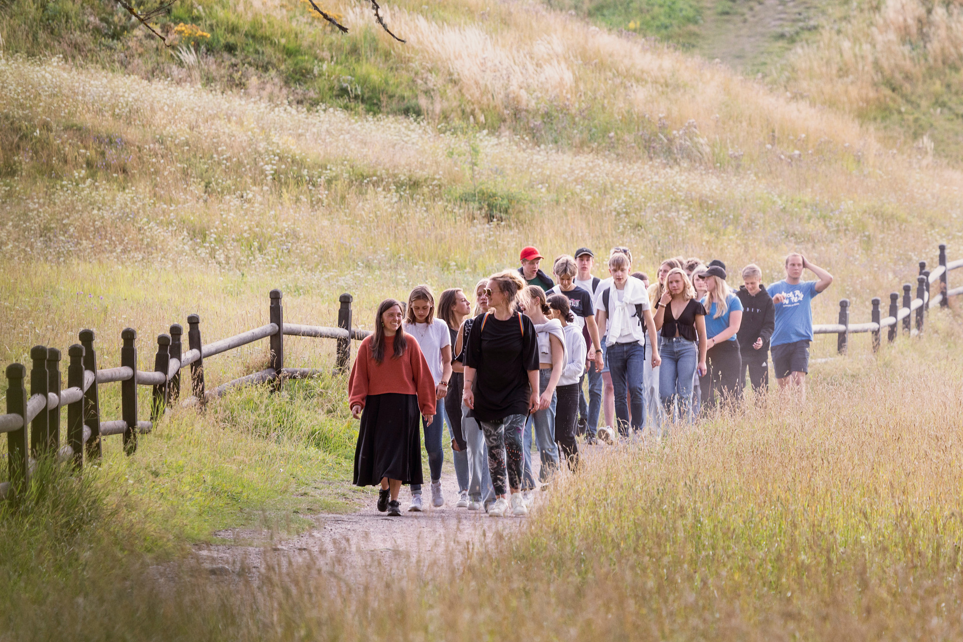 Konfirmander på läger i Gamla Uppsala