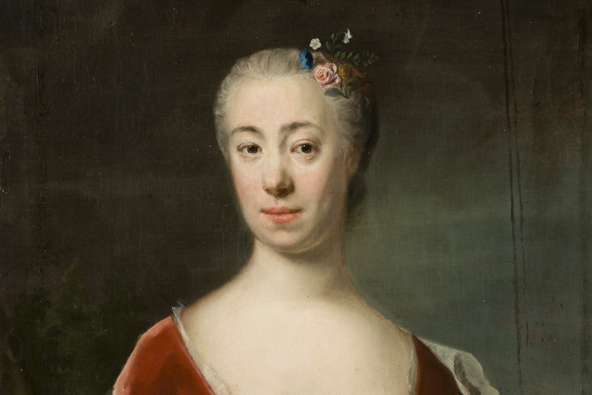 Oljemålning av en kvinna.