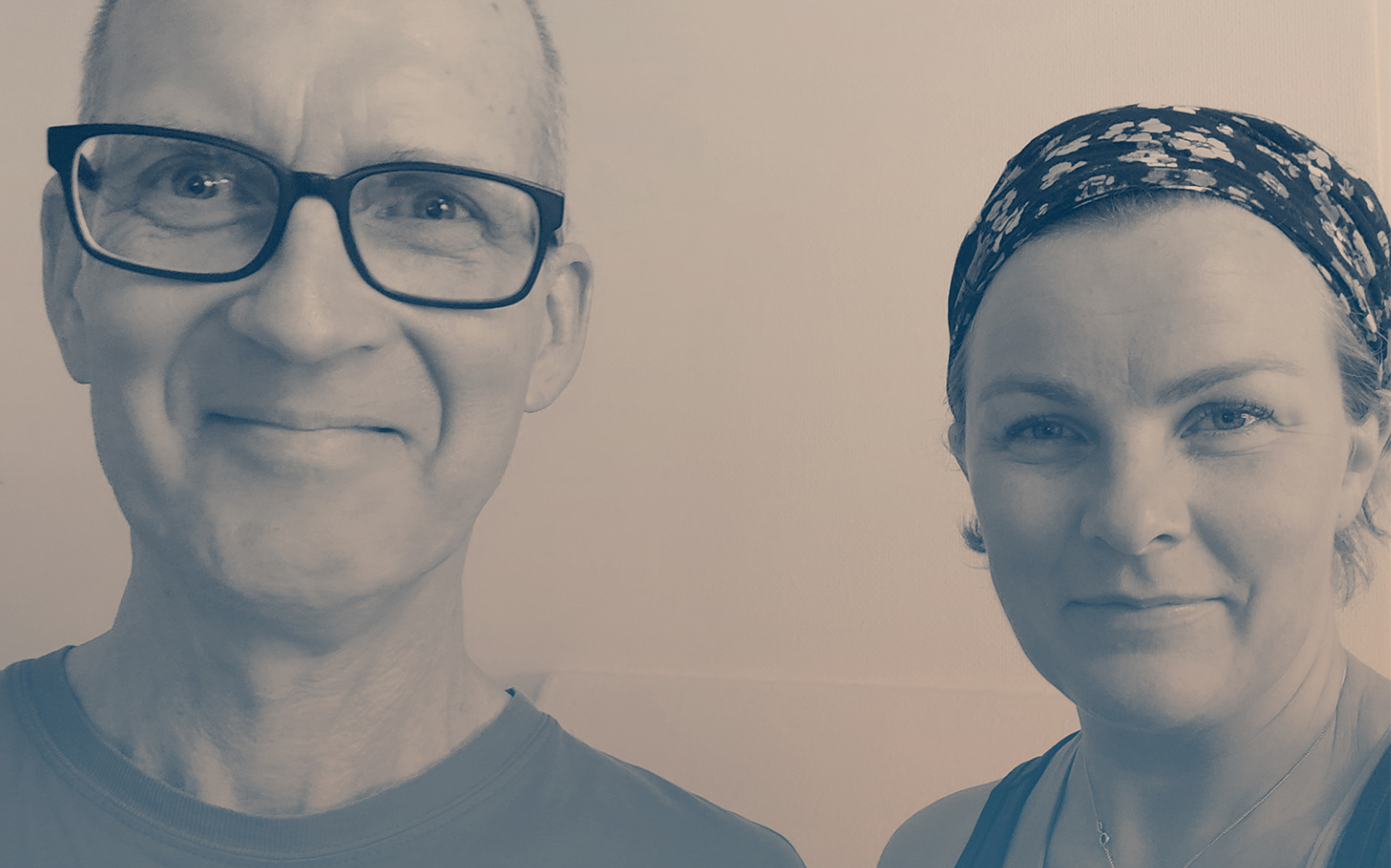 Porträtt på Lars Jörtsö och Sara Frigell