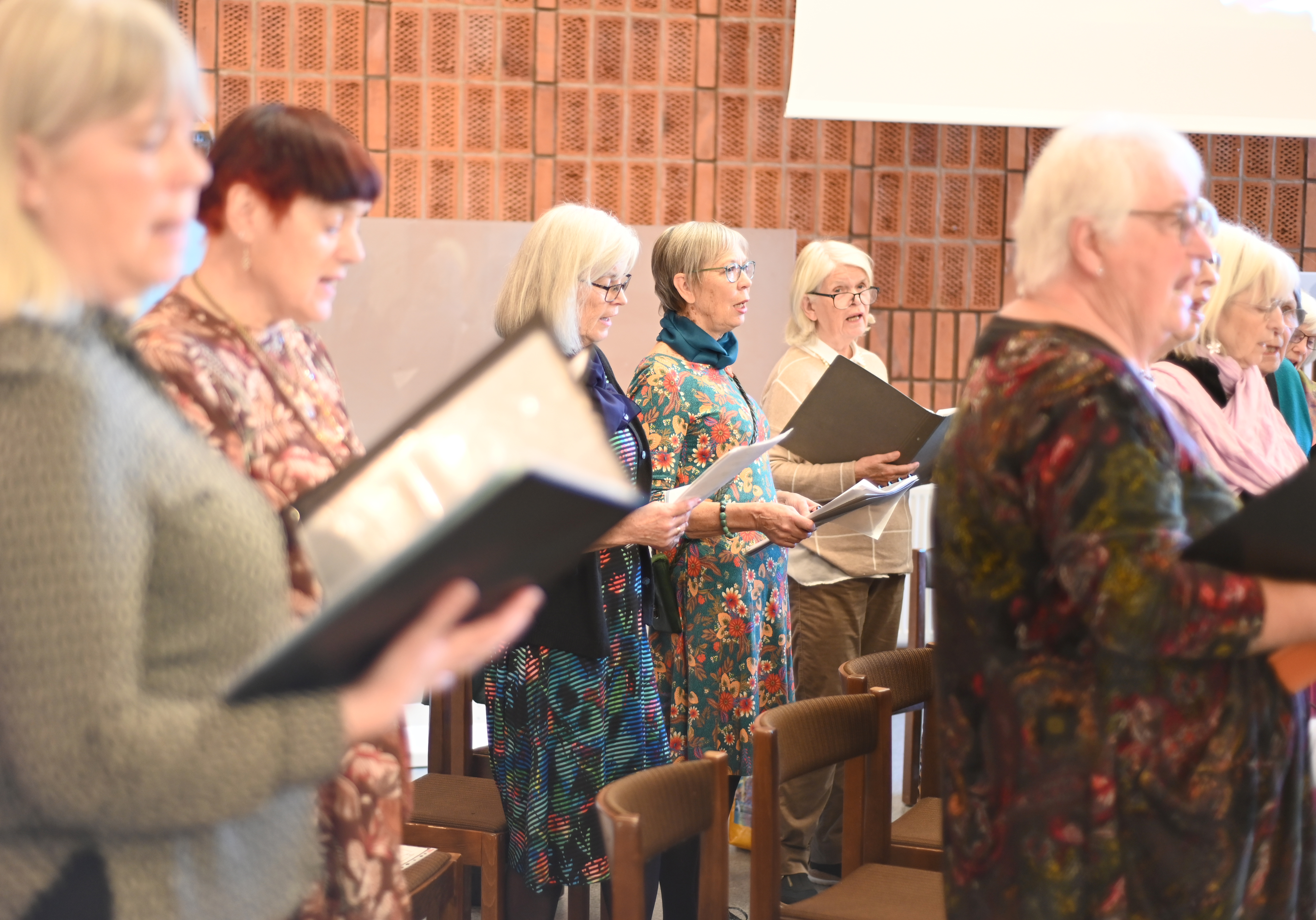 Seniorer sjunger i kör
