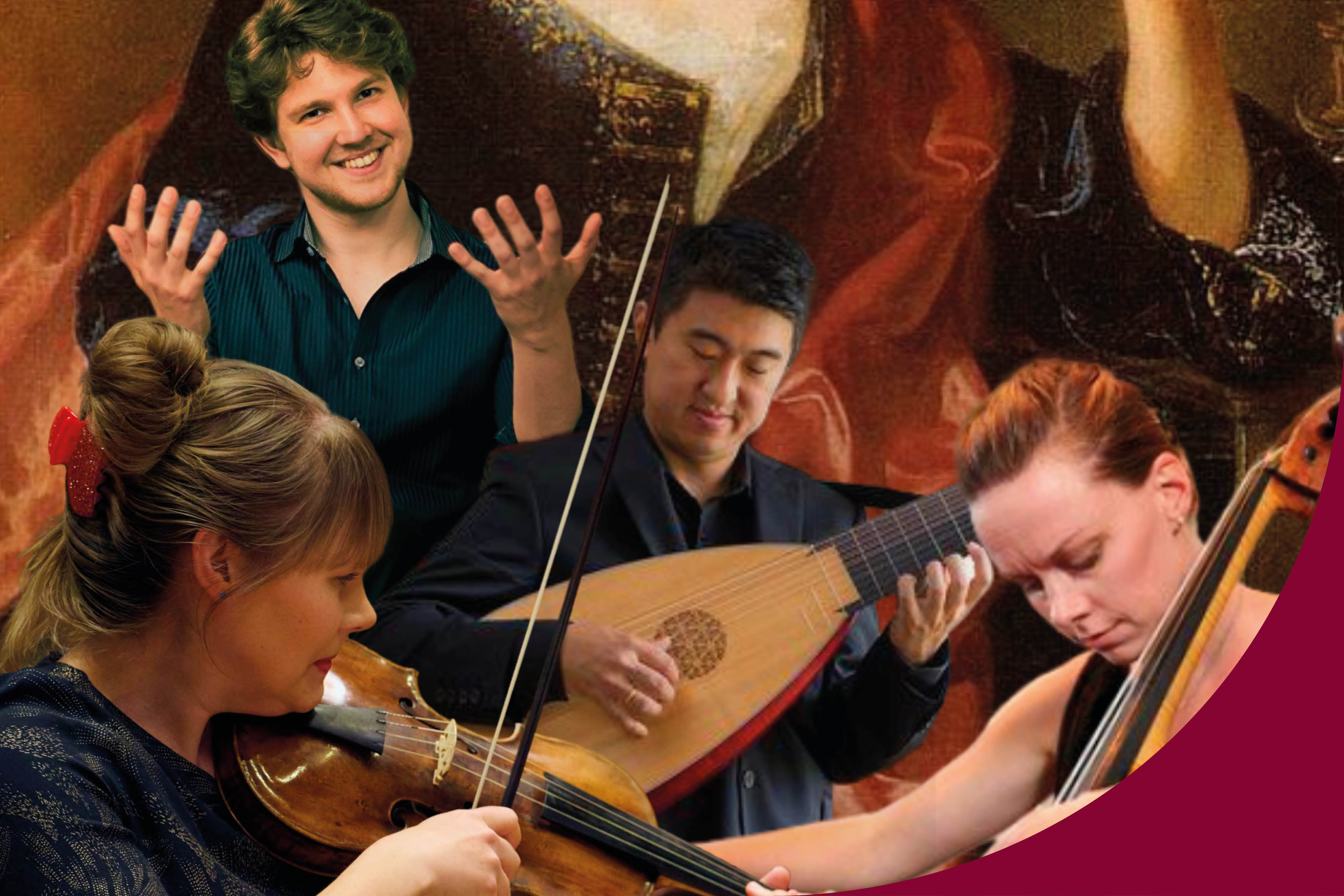 Bild på Ensemble de La Guerre med sina instrument.