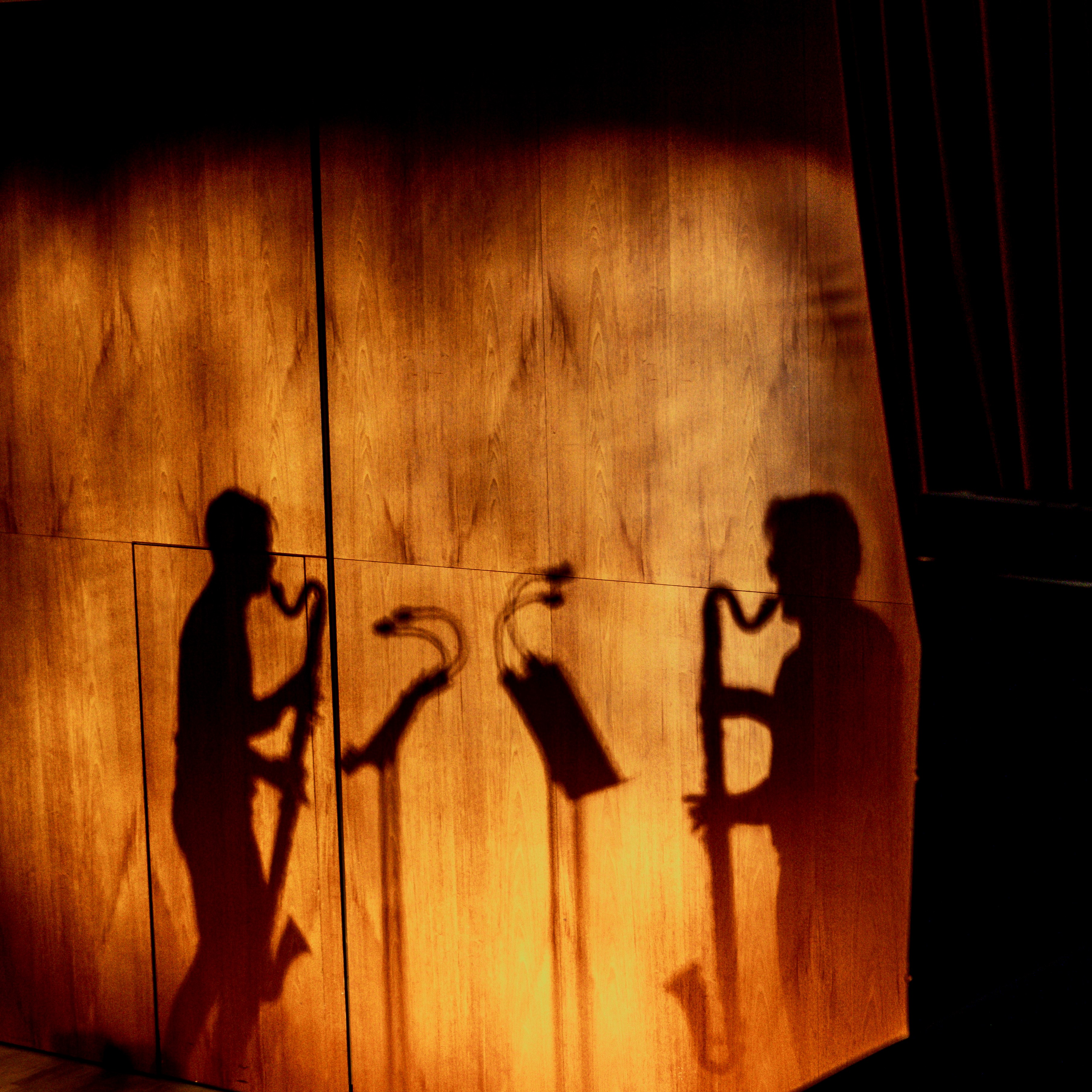 Aether:  Basklarinettisterna Ragnar Arnberg och Robert Ek i ett framförande av Rebecka Saunders verk Aether. 