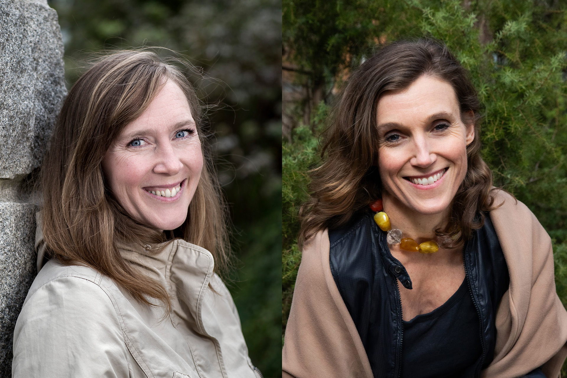 Porträttbilder på Jonna Bornemark och Petra Carlsson Redell.