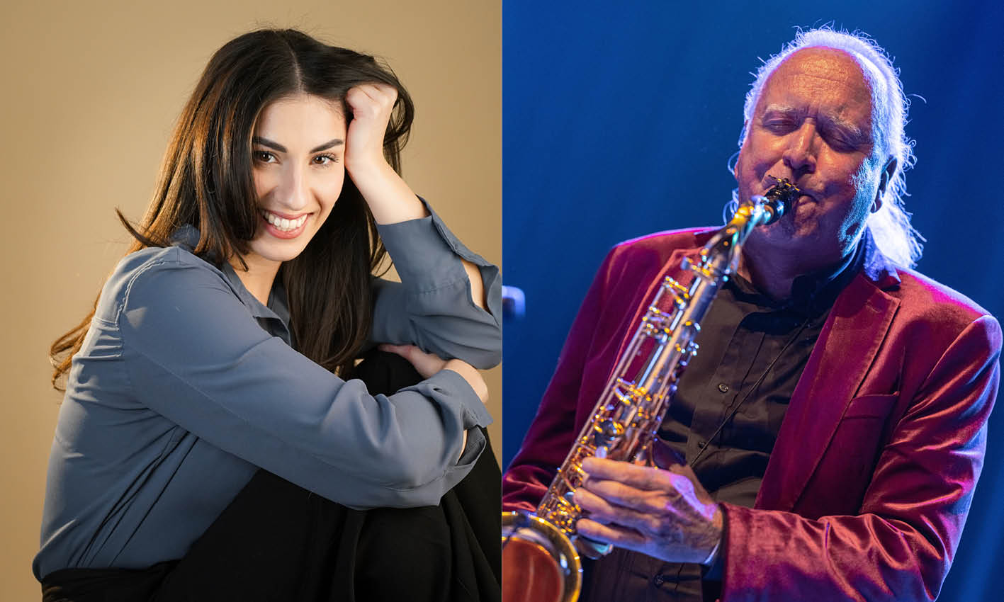Bild på sopranen Clarice Granado och saxofonisten Johan Stengård