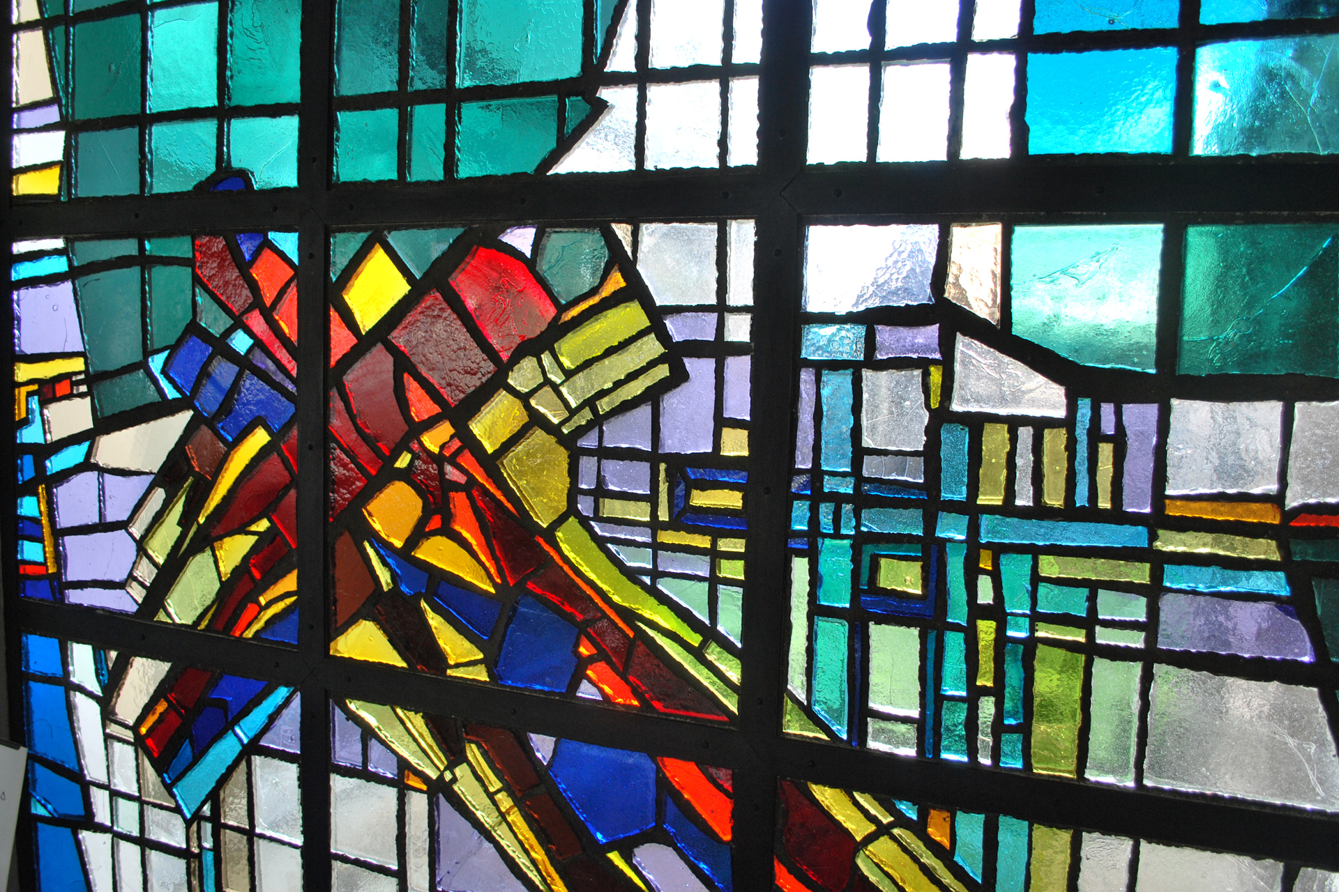 Fönster i Lammhults kyrka.