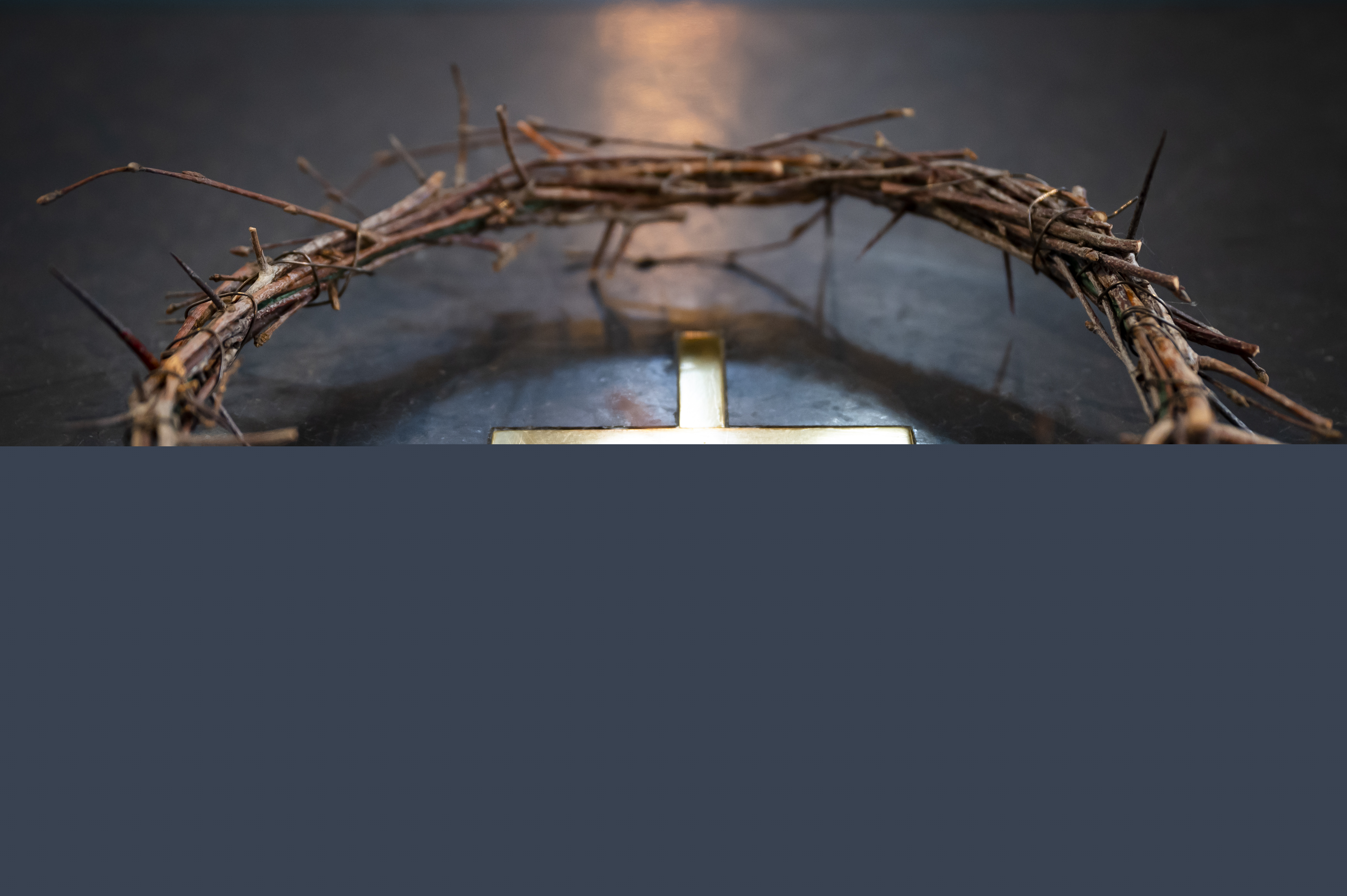 En krans av taggiga kvistar.